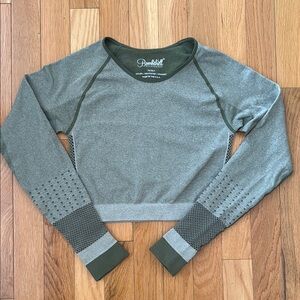 Bombshell Sportswear Olive Green Long Sleeve Crop Top – XS/S
